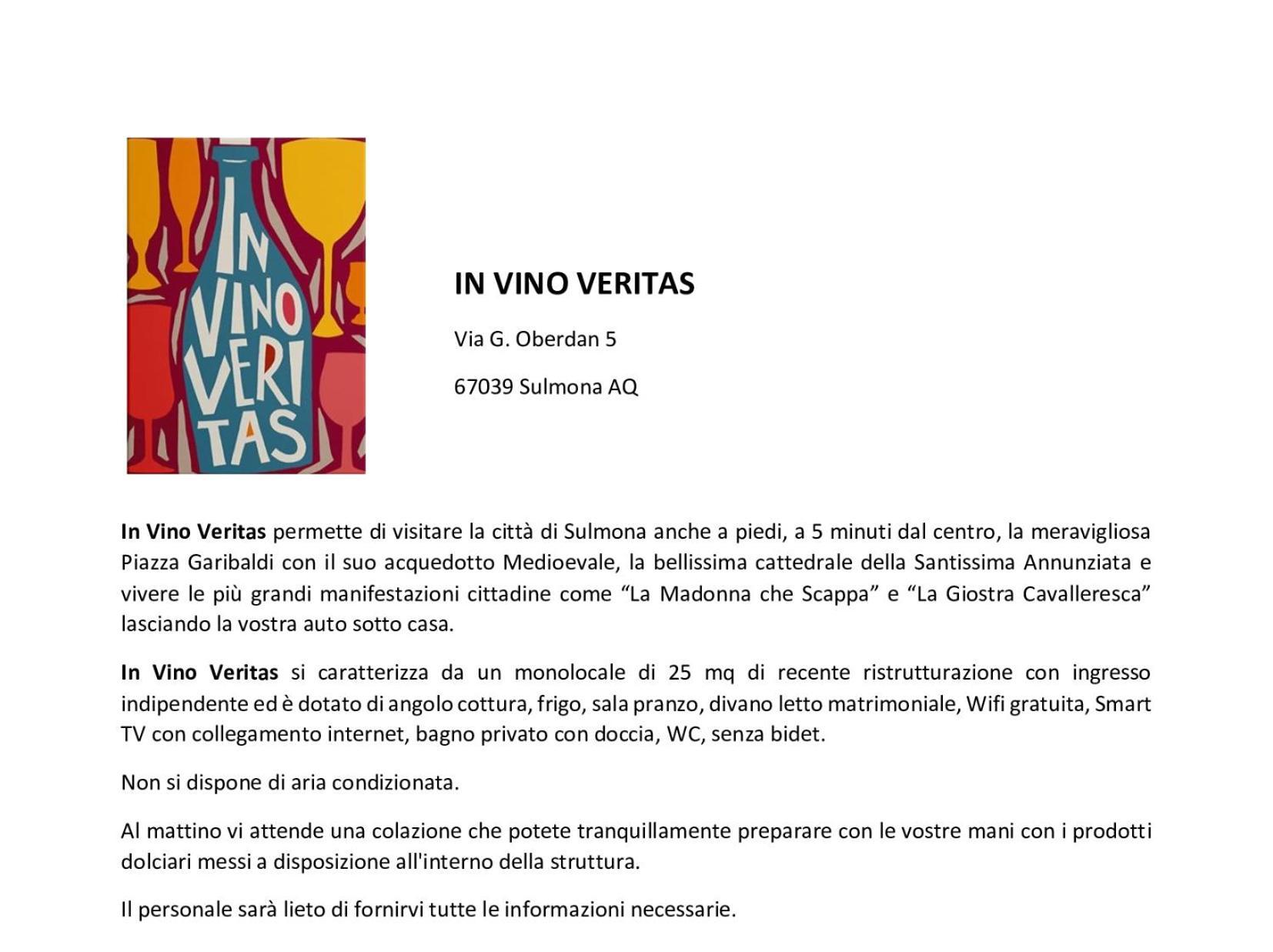 In Vino Veritas Bed and breakfast *
